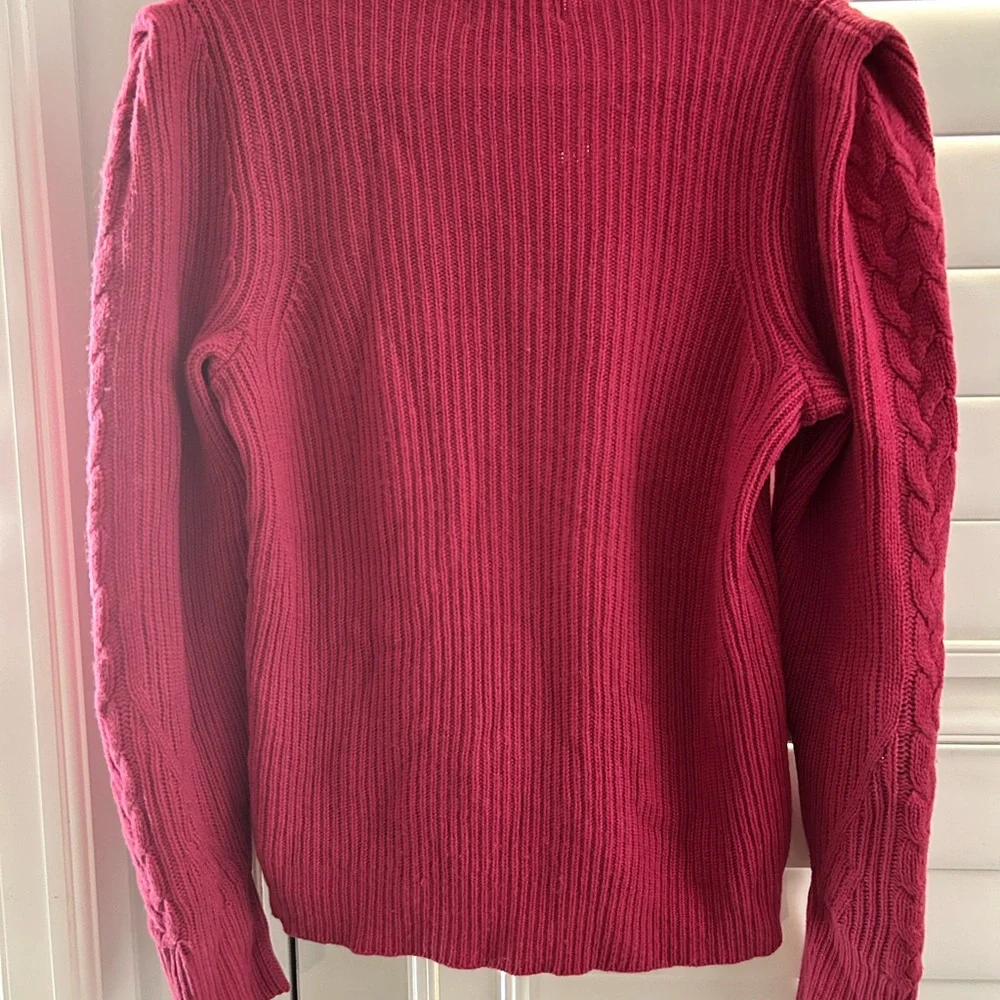 🐐NAADAM Cashmere & Wool Raspberry Cableknit Sweater - Picture 9 of 11